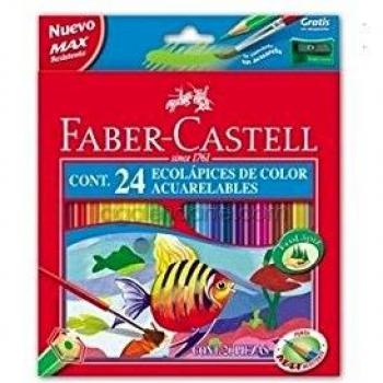 LAPICES DE COLORES FABER-CASTELL ACUARELABLES C/ 24 SURTIDOS