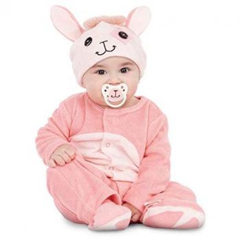 Disfraz para Bebés My Other Me Alpaca - Gran Fiesta, incluye gorro, mono, patucos, rabo y chupete, talla 7-12 meses