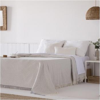 Colcha multiusos de algodón Betty perla para cama y sofá