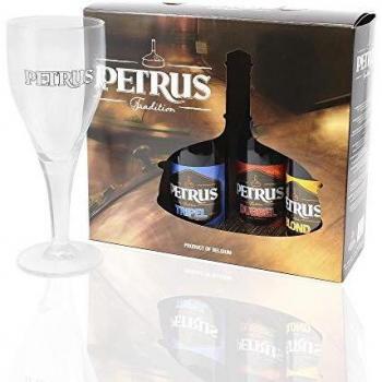 Pack Petrus Tradition. 3 cervezas belgas + 1 copa de cristal. De la prestigiosa cervecera Brouwerij de Brabandere.