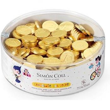 Moneda Chocolate con leche 2,5g 28mm Caja de 300 unidades