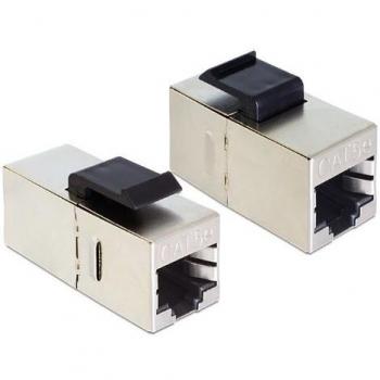 Adaptador Keystone RJ45 hembra a hembra Cat5e DeLock 86204