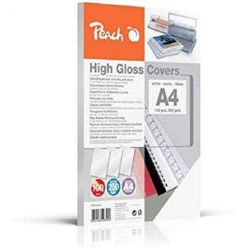 Cubiertas de Cartón Brillante Peach A4 | 250g/m2 | 100 Hojas | Blancas