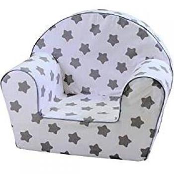 KNORRTOYS.COM Knorrtoys 68344-Sillón, diseño, Color Sillón Infantil, Algodón, Gris Estrellas