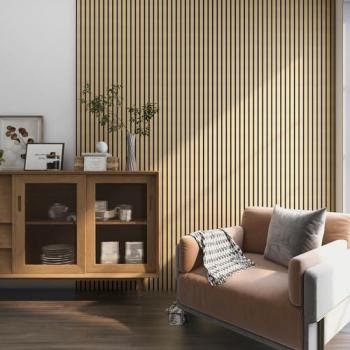 Set de 12 Paneles Acústicos Decorativos Vang en MDF y Fieltro - Roble Claro (8,64 m²)