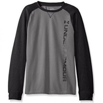 Under Armour 1281078_040 Waffle Crew-Camiseta de manga corta para niño, color negro FR: XL