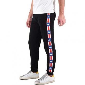 Kappa de los Hombres Joggers auténticos de La Barno, Negro, L
