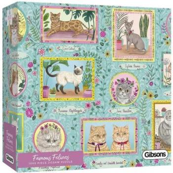Gibsons Famous Felines 1000 Piece Jigsaw Puzzle