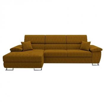 Sofá rinconero Comfivo 137 con función de descanso y caja de ropa de cama, 275x170x71cm