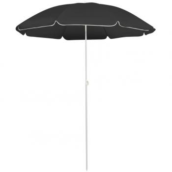 vidaXL Garden Parasol with Steel Pole Anthracite 180 cm