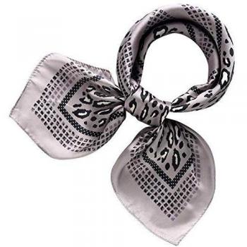 RIIQIICHY Pañuelo de Seda para Mujer Pañuelos para Cuello Colores y Diseños Variados 70 x 70 cm