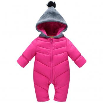 Happy Cherry Ropa de Una Pieza Prenda Exterior Chaqueta de Invierno con Capucha Mono Calentito Enterizo para 0 - 2 Años Bebés Niños Niñas
