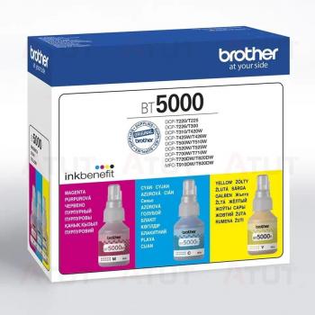 Cartucho de Tinta Brother BT5000CLVAL Pack de 3 unidades Compatible Cian, Magenta y Amarillo