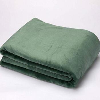 Lanovenanube Mora - Manta Lisa Mora Color B93-260x240 cm - Color Musgo