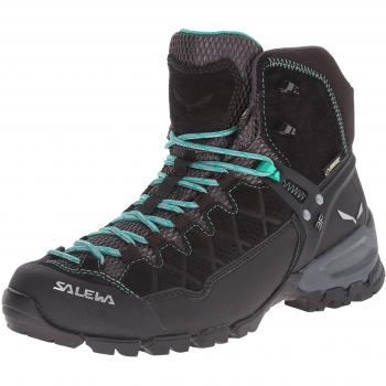 Salewa WS Alp Trainer Mid Gore-TEX Botas de Senderismo, Black Out/Agata, 42.5 EU