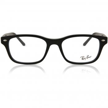 Ray-Ban RX5345D Col. 2000 Unisex Squadrata Nero Eyeglasses Black Size 53 (Frame Only) - Blue Light Block Available