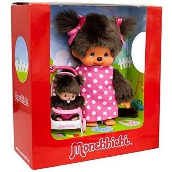 Sekiguchi 254930 Monchhichi – Cochecito Juego Tuerca aprox. 20 cm Con bebich hichi , color/modelo surtido
