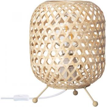 Lámpara de Mesa Bambú Esférica Chic y Natural