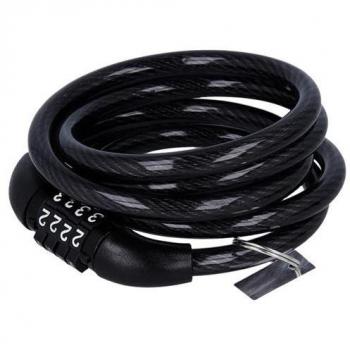 Candado de combinación para bicicleta KYL-100 Forever, color negro, resistente y portátil