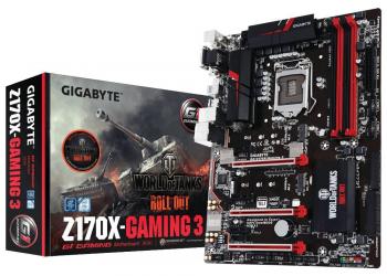Gigabyte GA-Z170X-Gaming 3 - Placa Base ATX con Socket 1151, Soporte para 4 DDR4 hasta 64GB, VGA+DVI+HDMI y GBLAN, 2 USB3.1 y 6 SATA3