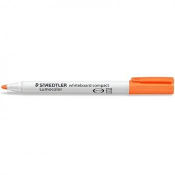 Lote de 10 unidades Staedtler Lumocolor 341 Marcador para Pizarra Blanca - Punta Biselada 1 - 2mm Aprox - Secado Rápido - Color Naranja