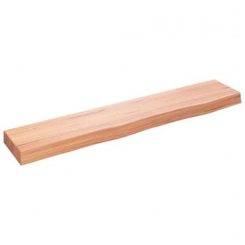 Estantería de pared marrón claro 100x20x6cm roble macizo tratado