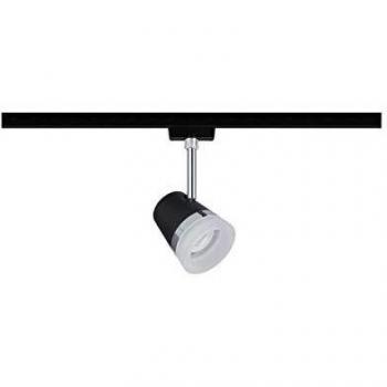 Foco URail Cone GU10 Negro Mate, Dimmable, Máx. 10W, Cromado