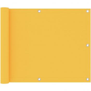 vidaXL Toldo para balcón tela oxford amarillo 75x400 cm