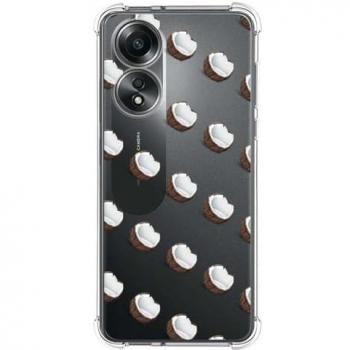 Funda Antigolpes de Silicona para Oppo A58 4G con Diseño de Cocos y Dibujos