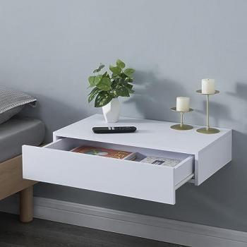 Estantería de pared Kärsämäki con cajón blanco MDF 60 x 35 x 12 cm hasta 5 kg