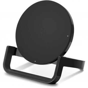 Belkin Boost Up Soporte de Carga Inalámbrica de 10 W, Cargador Inalámbrico Rápido Qi para iPhone XS, XS Max, XR, X, 8, 8 Plus, Samsung Galaxy S10, S10+, S10e, Huawei P30, P30 Pro y Otros, Negro
