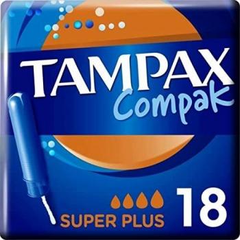 Tampax Compak Super Plus Tampons with Applicator - 18 Count