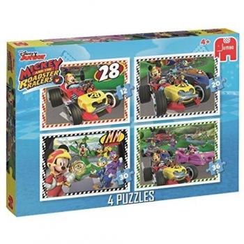 Rompecabezas Jumbo Disney Mickey y los corredores de la carretera - 12, 20, 30 y 36 piezas