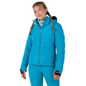 Chaqueta de esquí con capucha Rossignol Staci Pearly azul celeste mujer - L