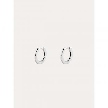 Pendientes Singularu Aro 10mm Plata - Elegantes Pendientes de Aro en Plata de Ley 925 con Acabado Baño de Rodio