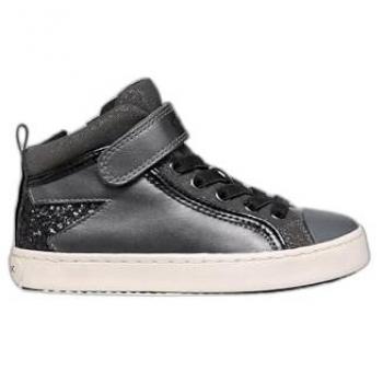 Geox Kalispera J944GM C0062 Botines para Niña Gris Oscuro/Negro, Talla 30 EU
