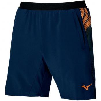 Mizuno Charge 8in Amplify Shorts Hombres - Azul Oscuro, Naranja, Pantalones de pádel Mizuno Charge 8 in Amplify Hombre Azul