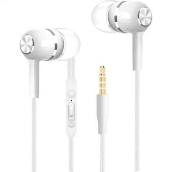Auriculares In-Ear con cable de 3,5mm, deportivos y con micrófono para iPhone, Xiaomi, Samsung y Huawei - Estéreo