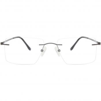 Gafas Recetadas Cuadrado Rimless Titanio Negras para Hombre - Gafas Anti-Azules - SmartBuy Collection