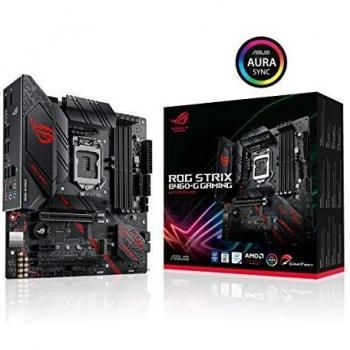 ASUS ROG Strix B460-G Gaming - Placa Base Gaming mATX Intel de 10a Gen LGA 1200, Dual M.2, DDR4, LAN 1Gb, HDMI, DP, USB 3.2 Gen 2, USB de Tipo C, Thunderbolt 3 e iluminación RGB Aura Sync