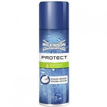 Wilkinson Sword Foam Protect Sensitive - Espuma de Afeitar para Hombre Especial Piel Sensible 200 ml