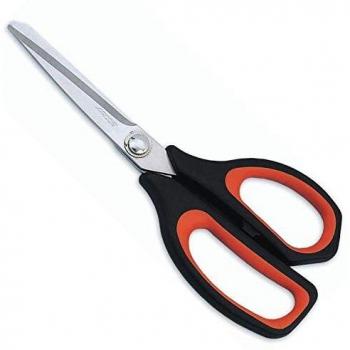 Arcos Serie Prochef - Tijeras de Cocina, Hoja de Acero Inoxidable 210 mm, Mango de Polipropileno Color Negro y Rojo