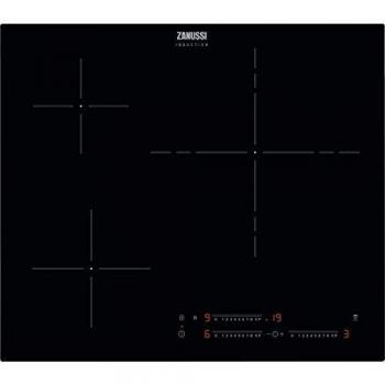 Zanussi ZITN634K Placa inducción, 3 zonas, Función Pausa,Temporizador, Calentamiento automático, Avisador minutos, Bloqueo seguridad, Avisador acústico, Control táctil deslizantel, Negro, 60 cm