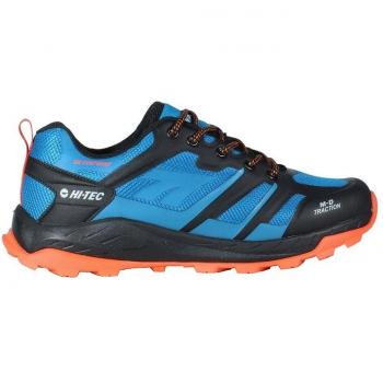 Hi-Tec Toubkal Low WP Men's Waterproof Trail Hiking Shoes Black/Turkish Blue