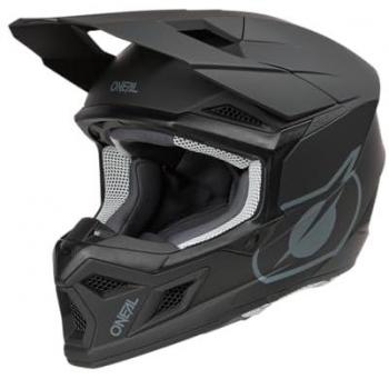 O'Neal Casco de Cross Niño 3SRS Solid V.24 Negro, tipo: casco de motocross, características: carcasa ABS, norma de seguridad ECE 22.06, aberturas de ventilación para refriger