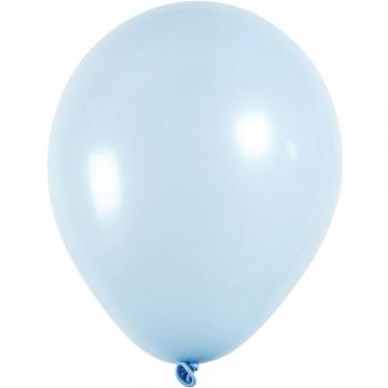 Globos redondos de 23 cm, azul claro, paquete de 10 unidades