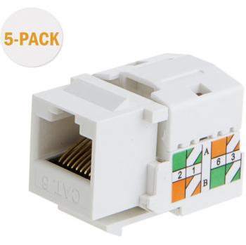 CableCreation 5-Pack Cat6 / RJ45 Keystone módulo Conector, Blanco