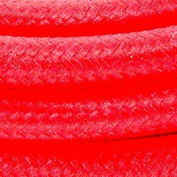 Cable de textil + interruptor 2 m - Rojo