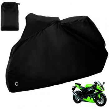 Zacro Funda para Moto/Cubierta de la Moto 190T Impermeable Cubierta Protectora UV los Agujeros del Acero Inoxidable al Aire Libre con el Bolso del Almacenaje
