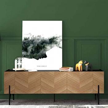 Mueble de TV vintage con armario Concept Usine SEQUOIA, diseño en madera con motivo chevron